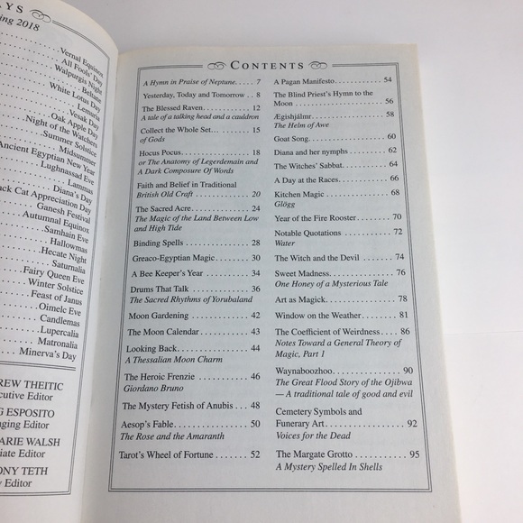 The Witches’ Almanac Issue 36 Spring 2017-2018 Paperback Book Water - Picture 7 of 10